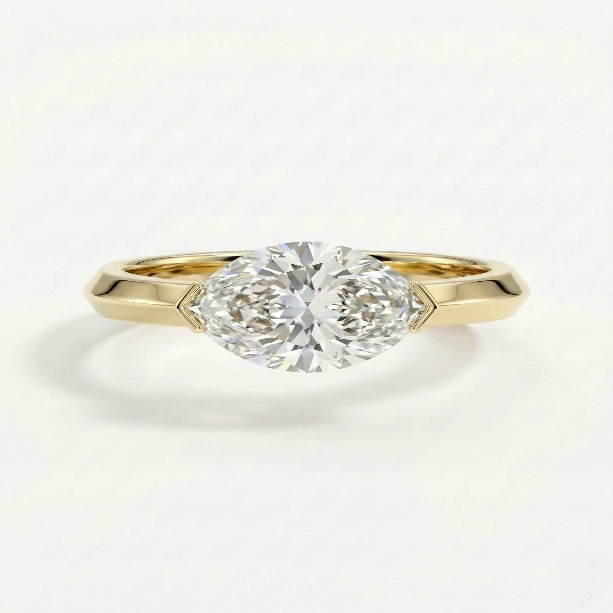 Art Deco Marquise Bezel Set Ring