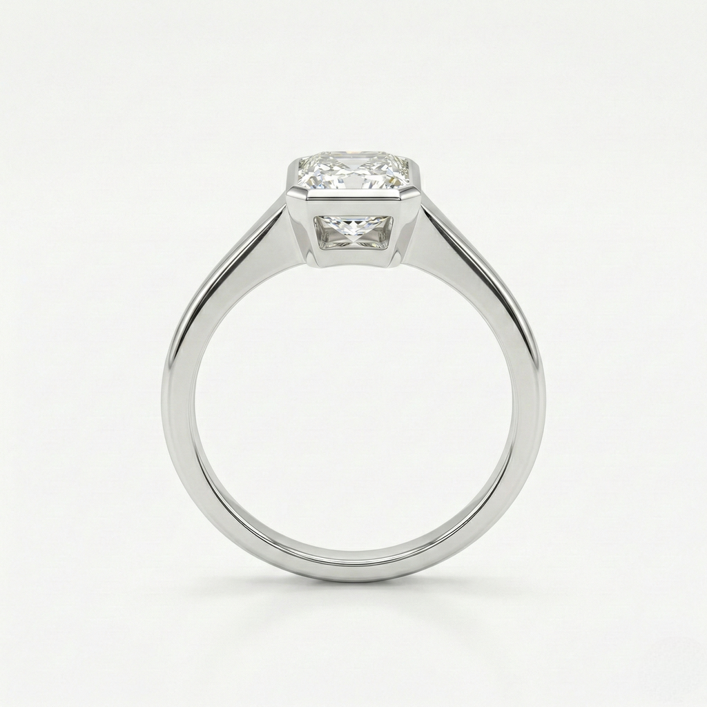 Radiant Bezel Diamond Ring
