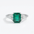 Chatham Emerald & Diamond Ring