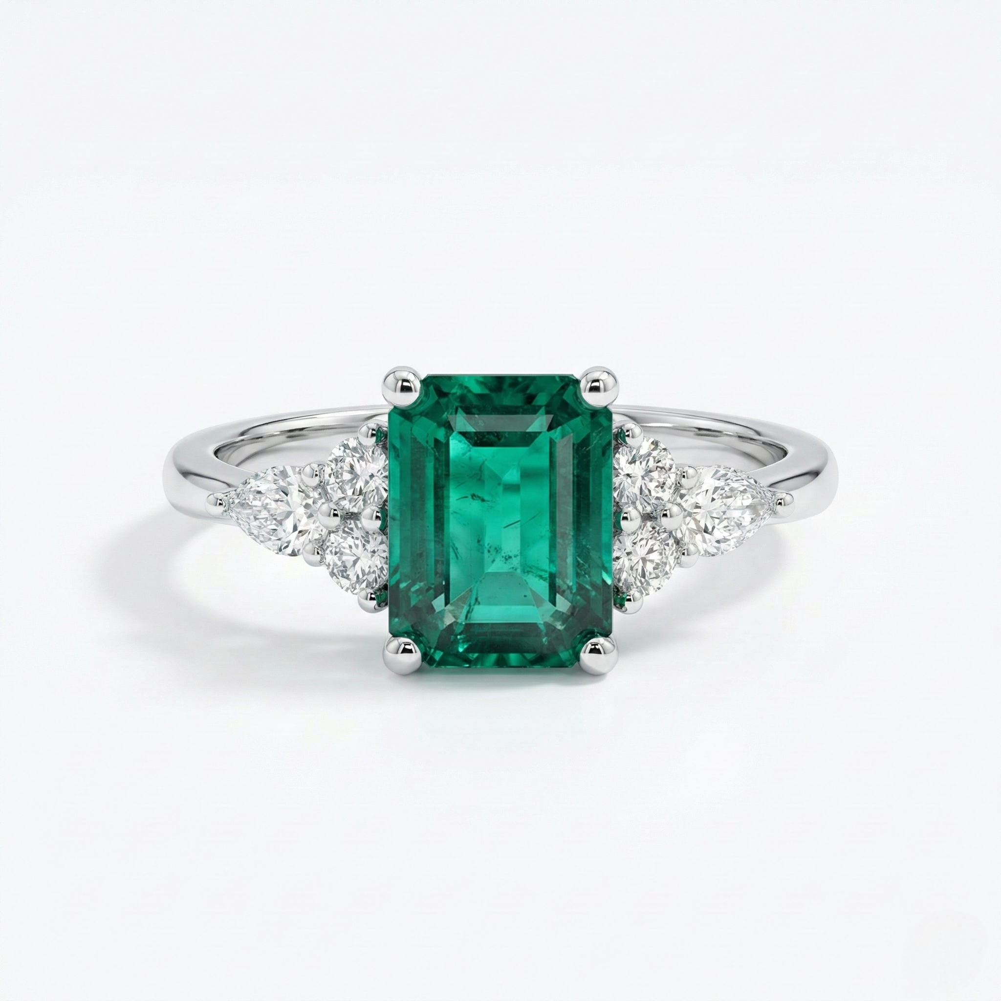 Chatham Emerald & Diamond Ring