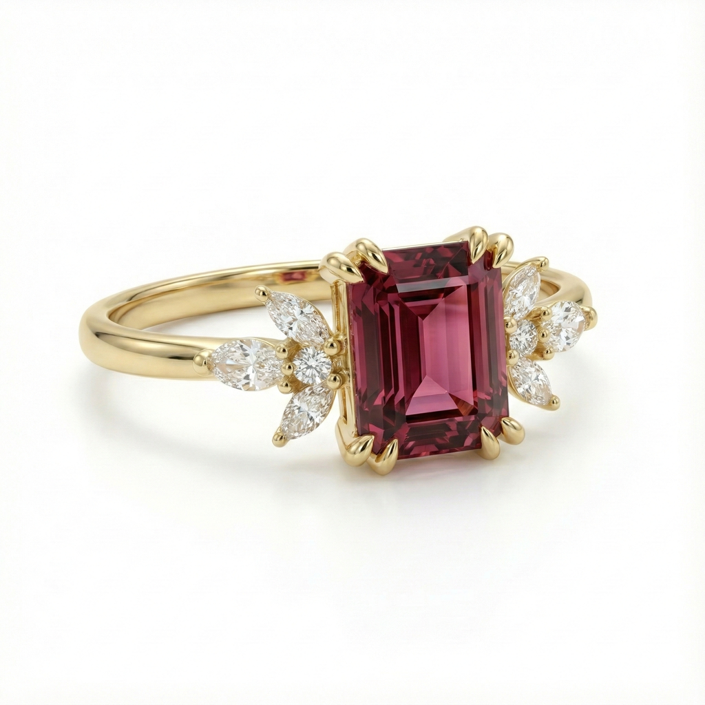 Tourmaline Blossom Ring