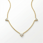 Diamond Cluster Station Necklace