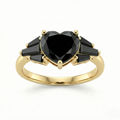 Black Heart Statement Diamond Ring
