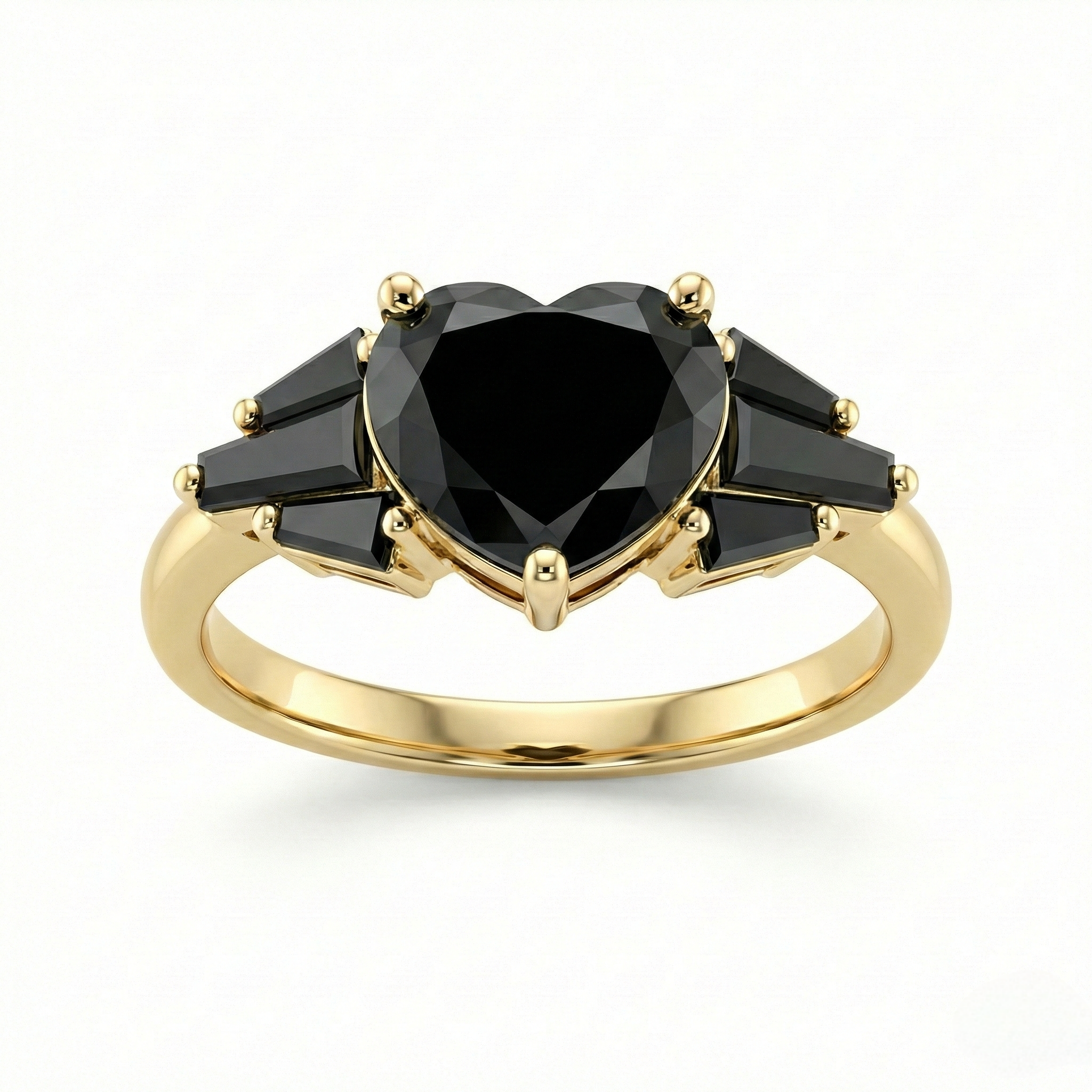 Black Heart Statement Diamond Ring