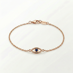 Minimal Evil Eye Sapphire Bracelet