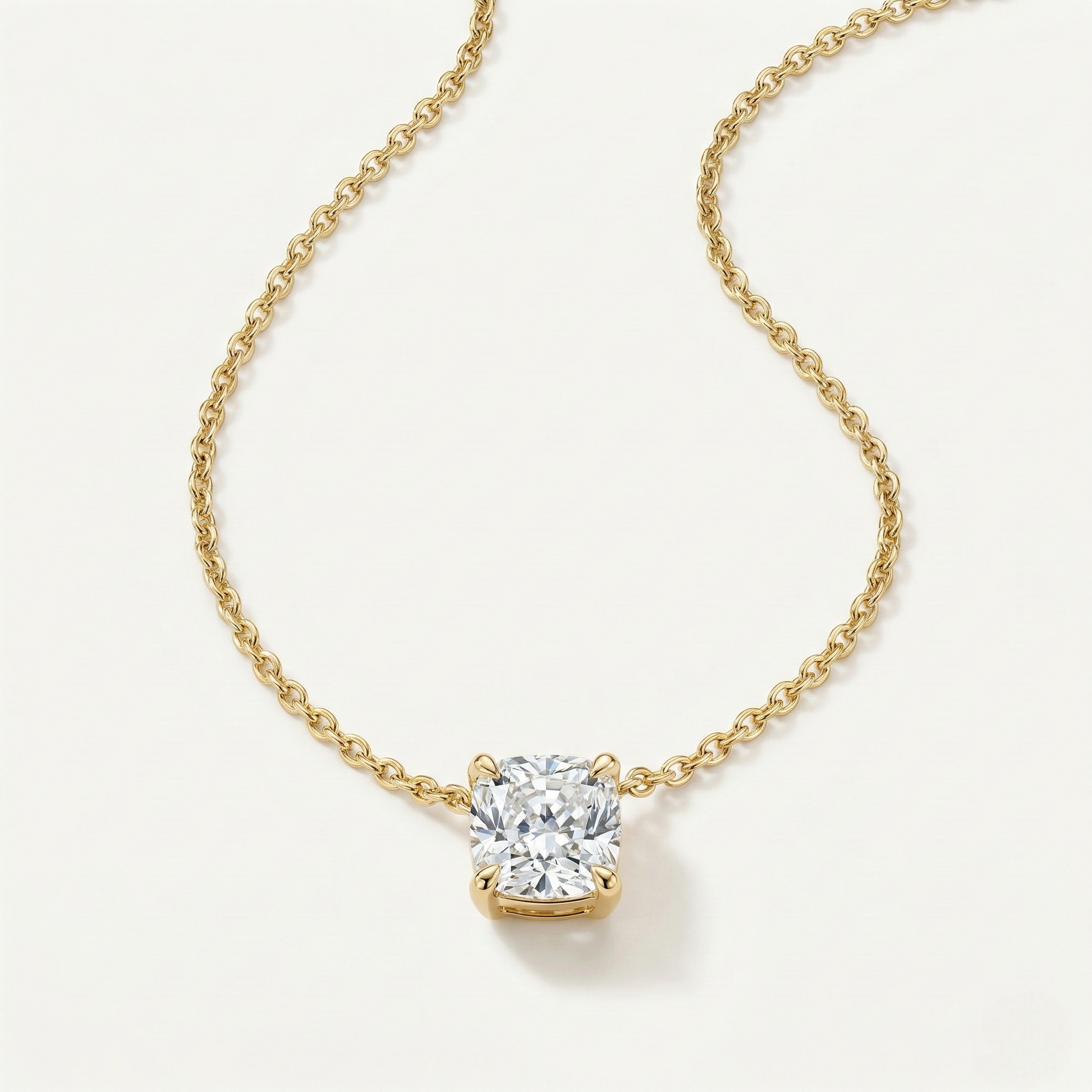 Cushion Solitaire Pendant