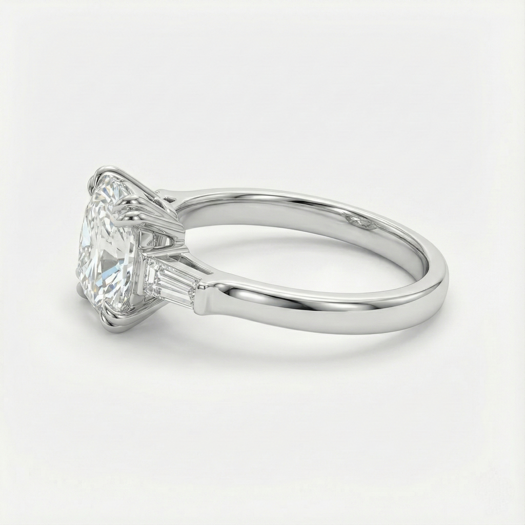 Cushion & Tapered Baguette Ring