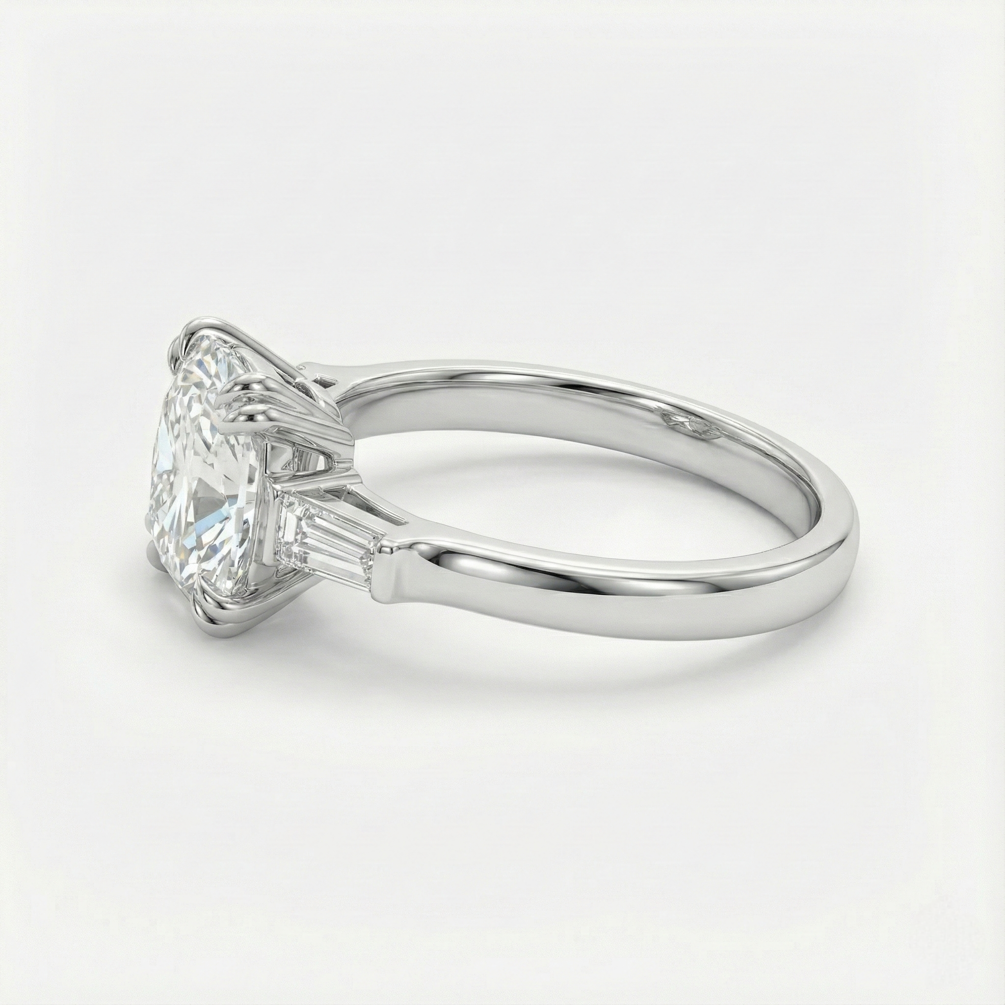 Cushion & Tapered Baguette Ring