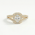 Radiant Halo Split Shank Ring