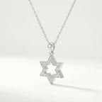 Star Of David Diamonds Necklace