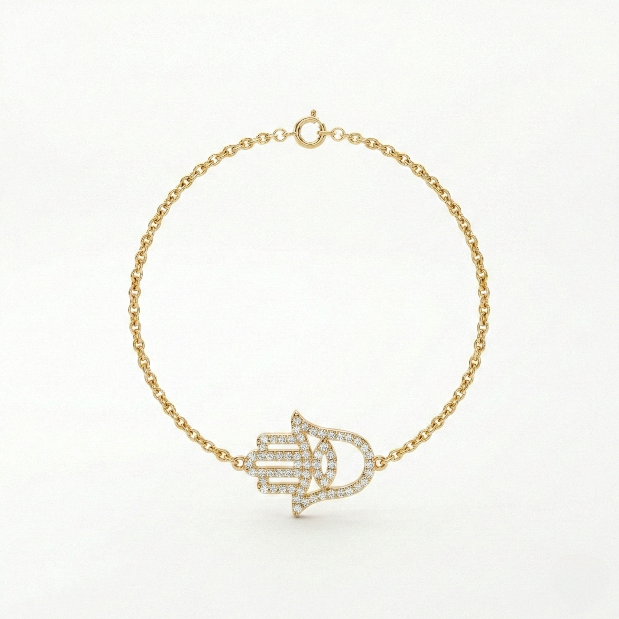 Big Hamsa Diamonds Bracelet