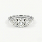 Oval Degrade Diamonds Ring