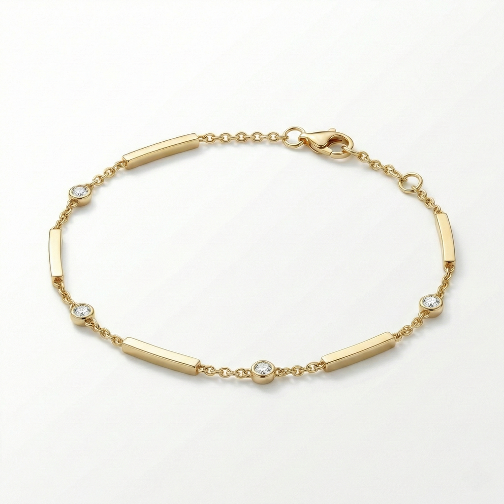 Minimal Diamond Bracelet