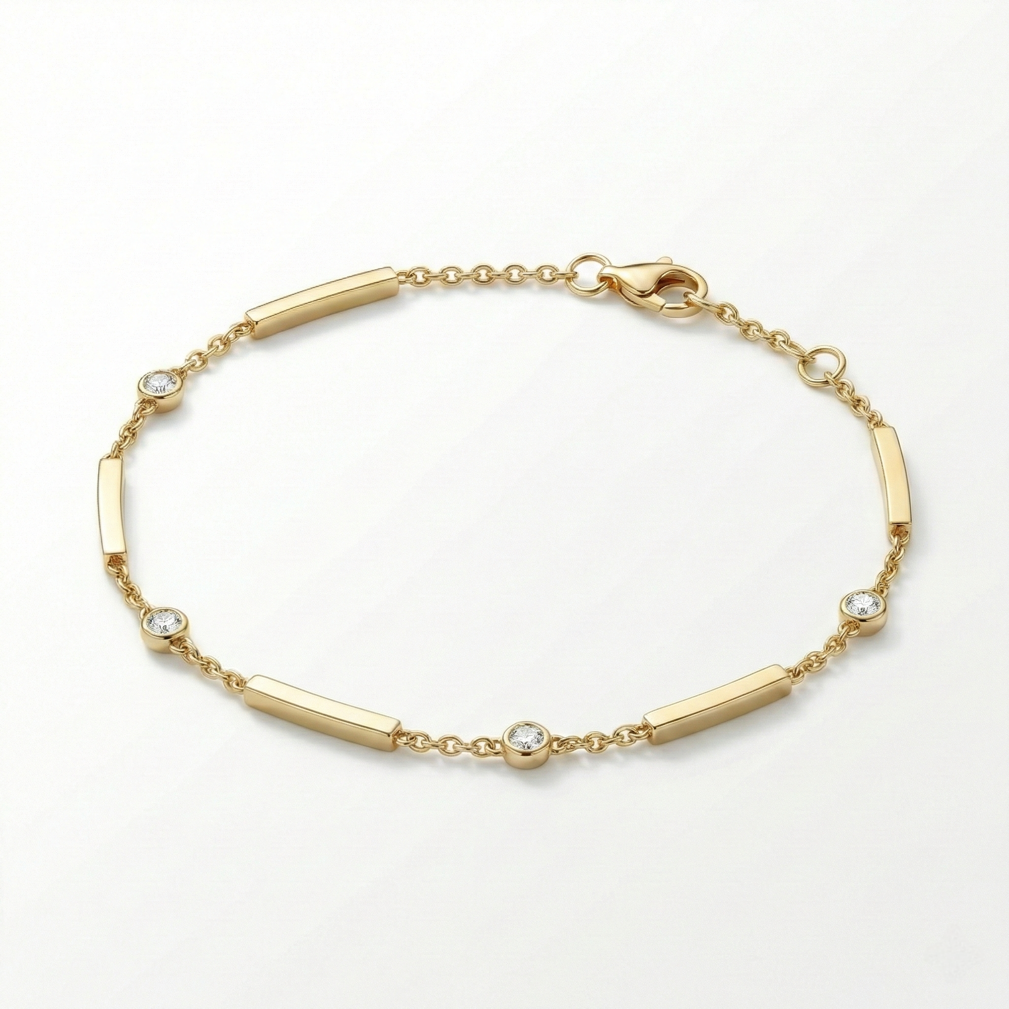 Minimal Diamond Bracelet