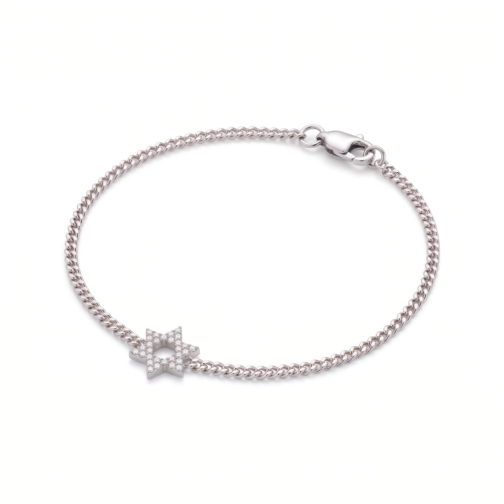 Diamond Star of David Bracelet