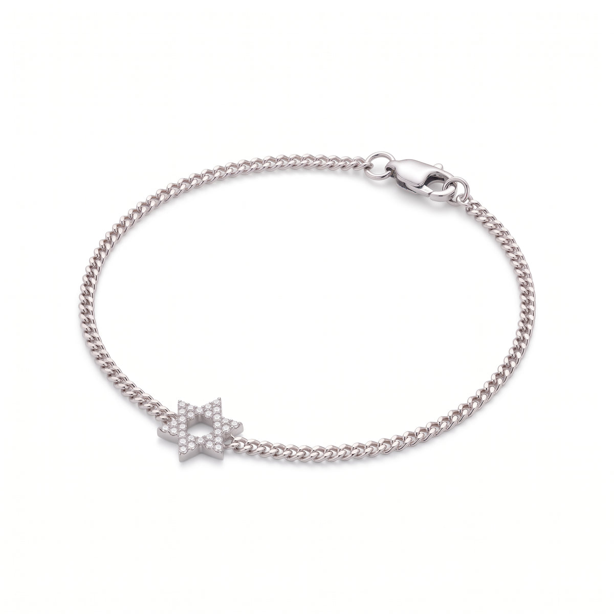 Diamond Star of David Bracelet