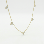 Diamond Cluster Station Necklace