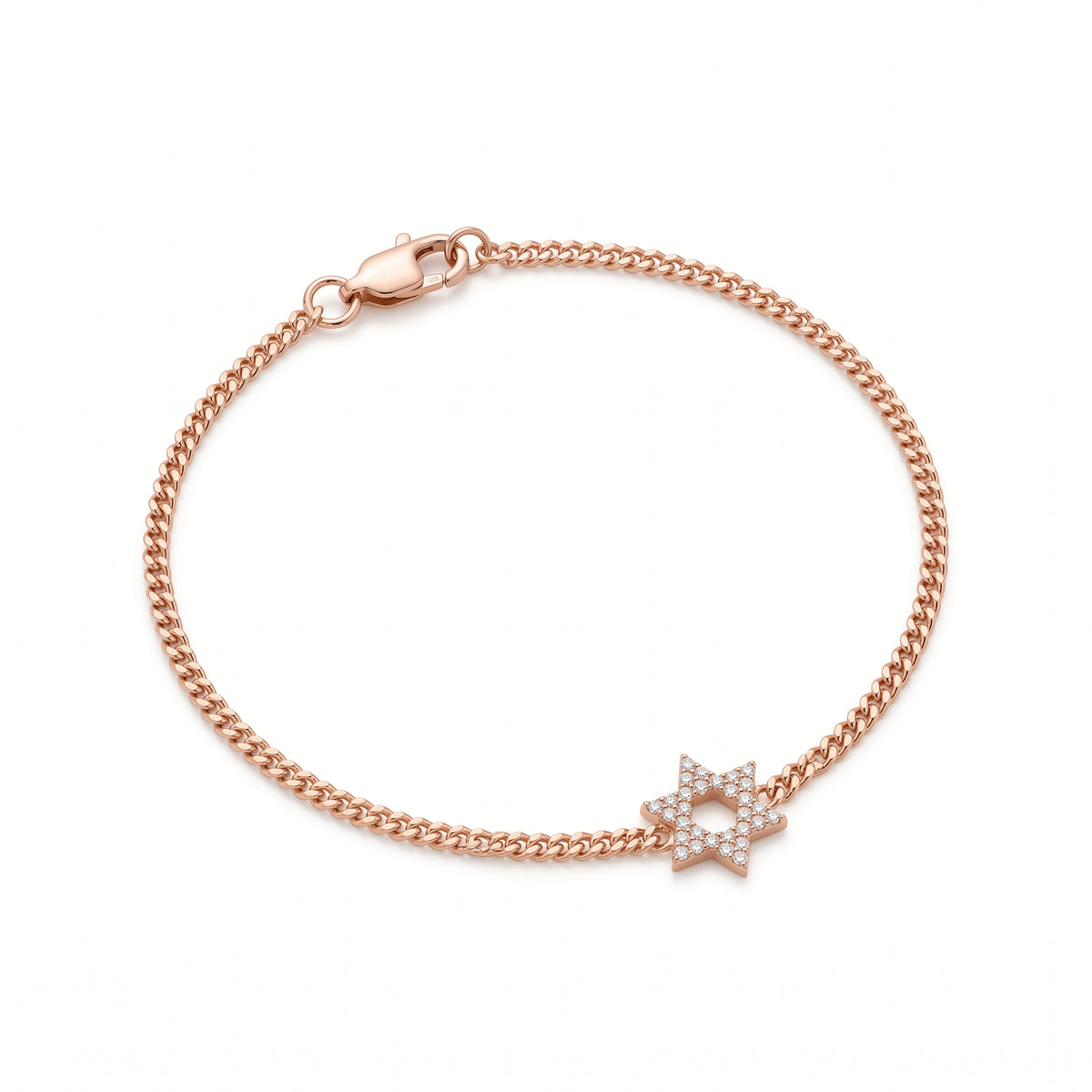 Diamond Star of David Bracelet