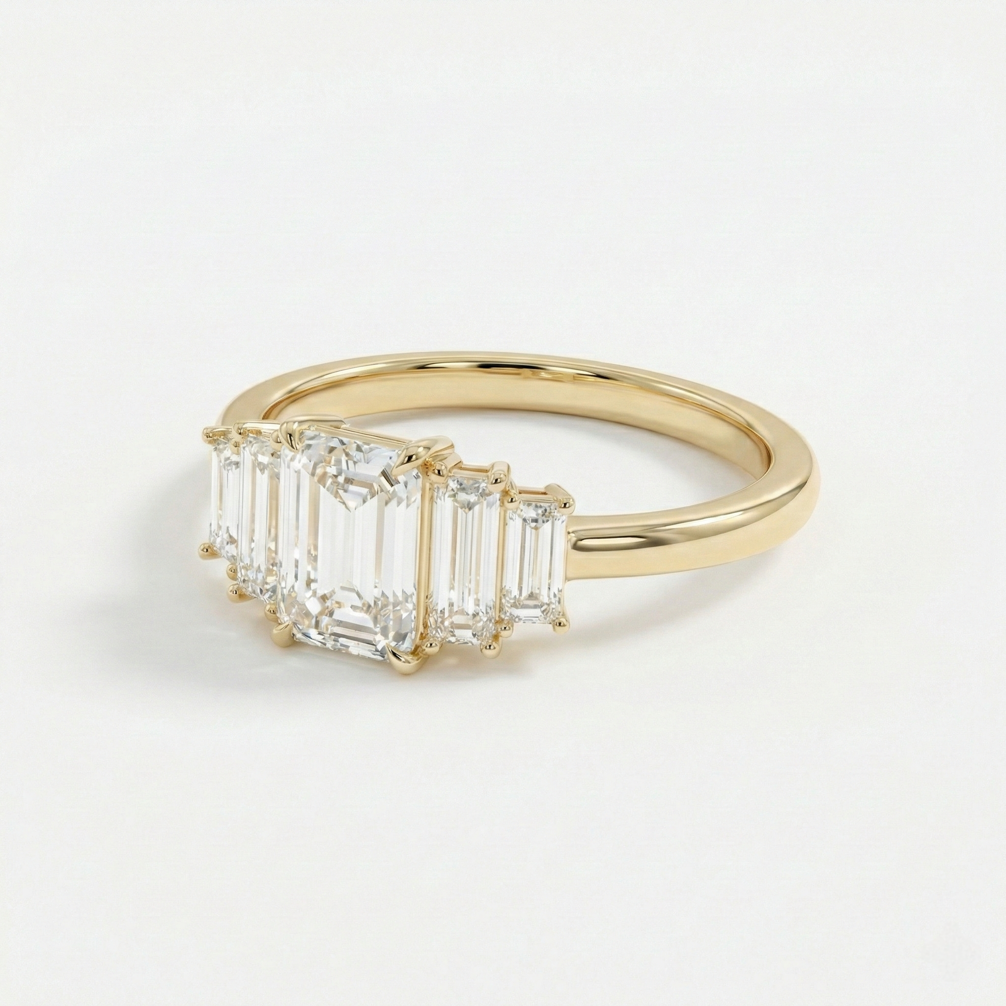 Emerald & Baguette Diamond Ring