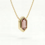 Hexagon-Cut Tourmaline Bezel Pendant