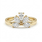 Pear Diamond Fan Ring