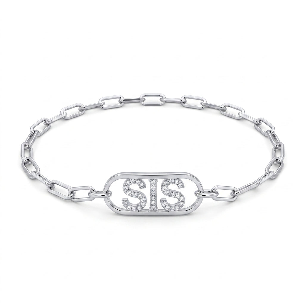 SIS Letter Diamond Bracelet