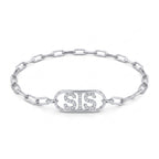 SIS Letter Diamond Bracelet