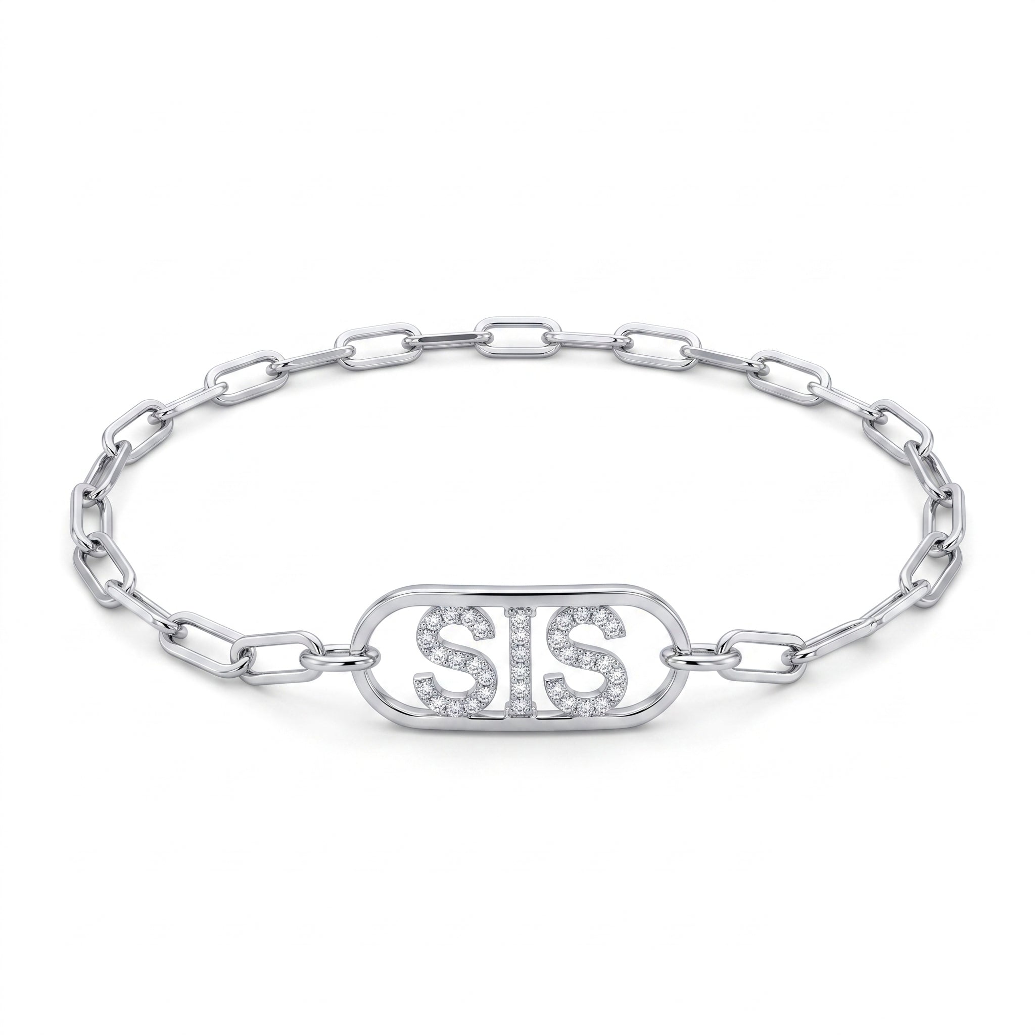 SIS Letter Diamond Bracelet