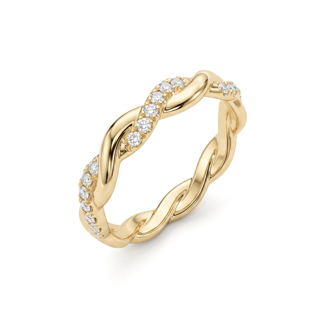 Twisted Diamond Eternity Ring
