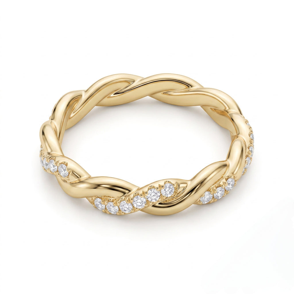 Twisted Diamond Eternity Ring