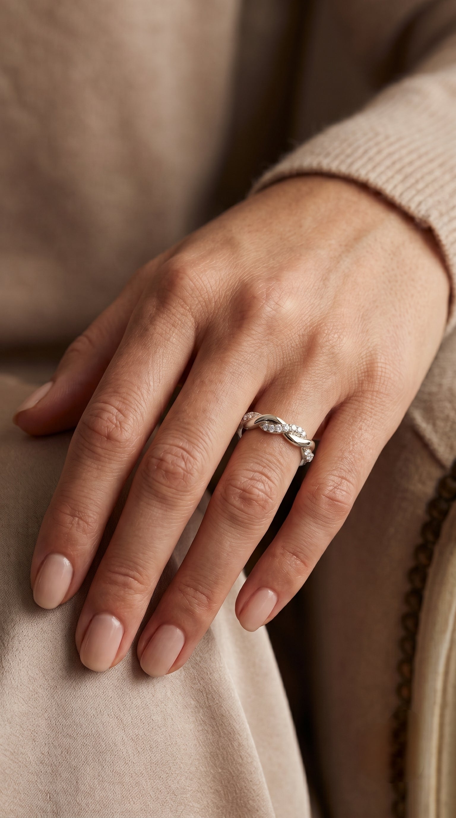 Twisted Diamond Eternity Ring