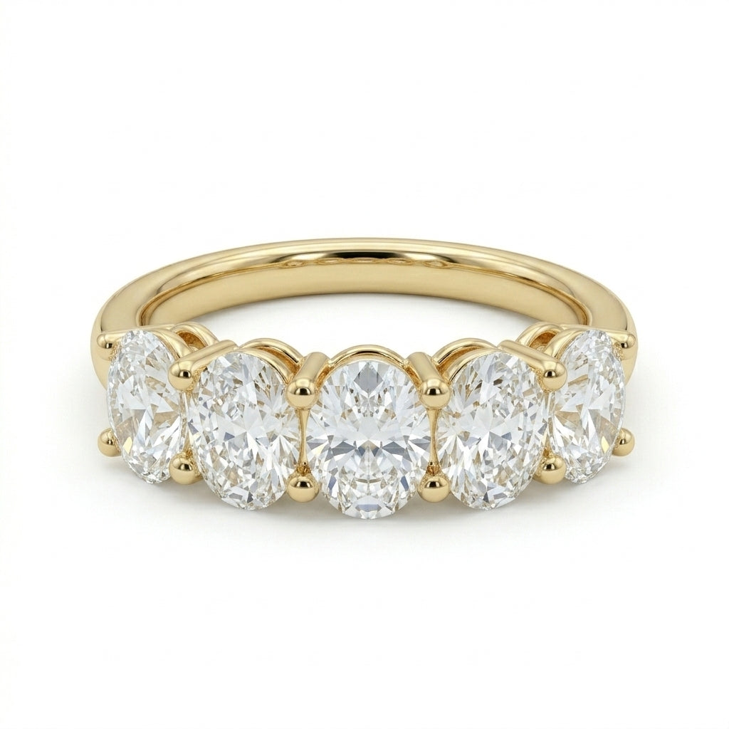 Five Stone Oval Diamond Ring