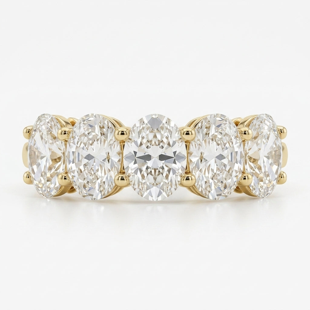 Five Stone Oval Diamond Ring