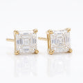 Asscher Cut Stud Earrings