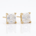 Asscher Cut Stud Earrings