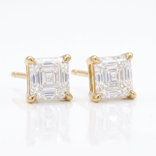 Asscher Cut Stud Earrings