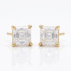 Asscher Cut Stud Earrings