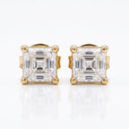 Asscher Cut Stud Earrings