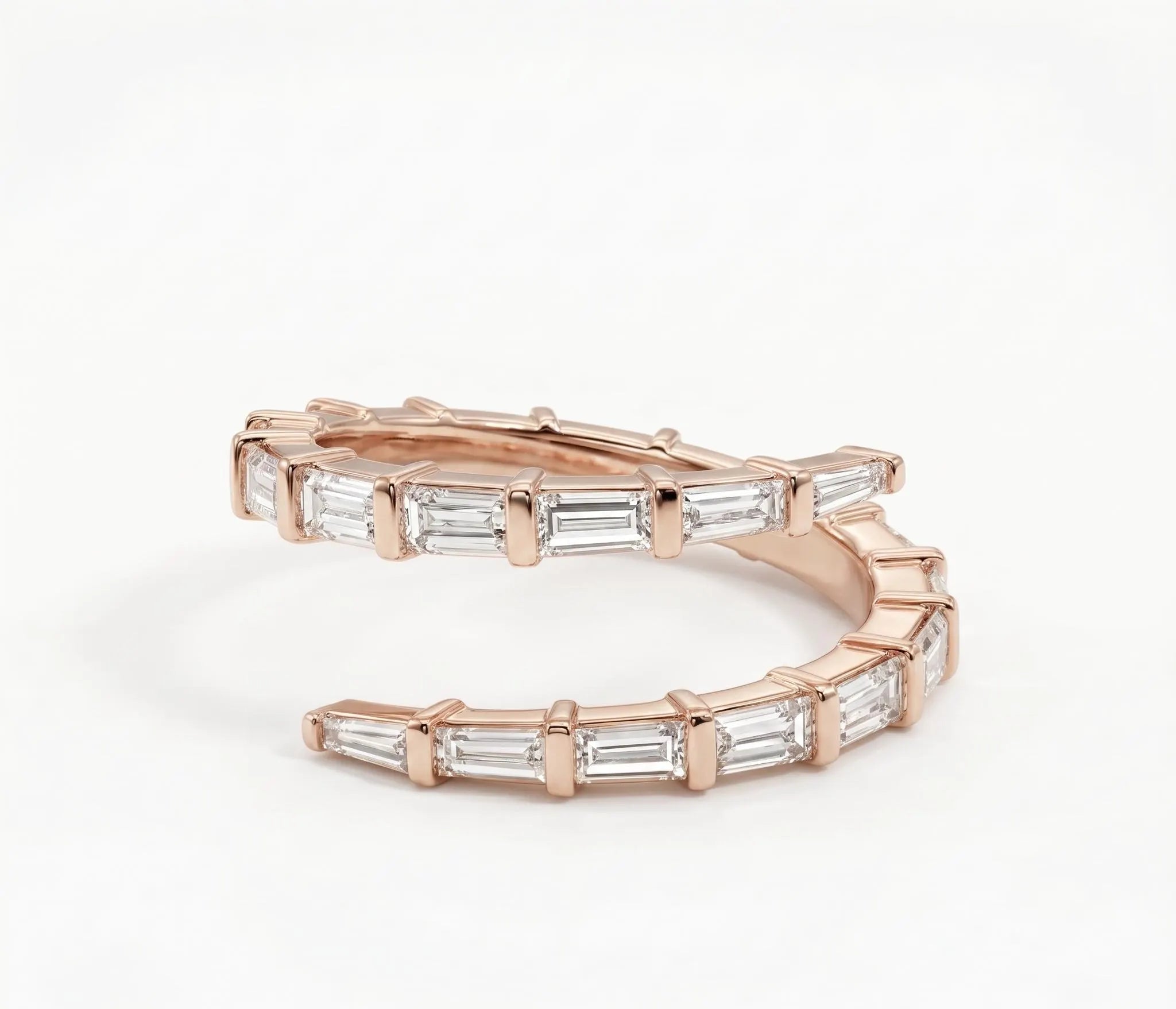 Baguette Spiral Ring