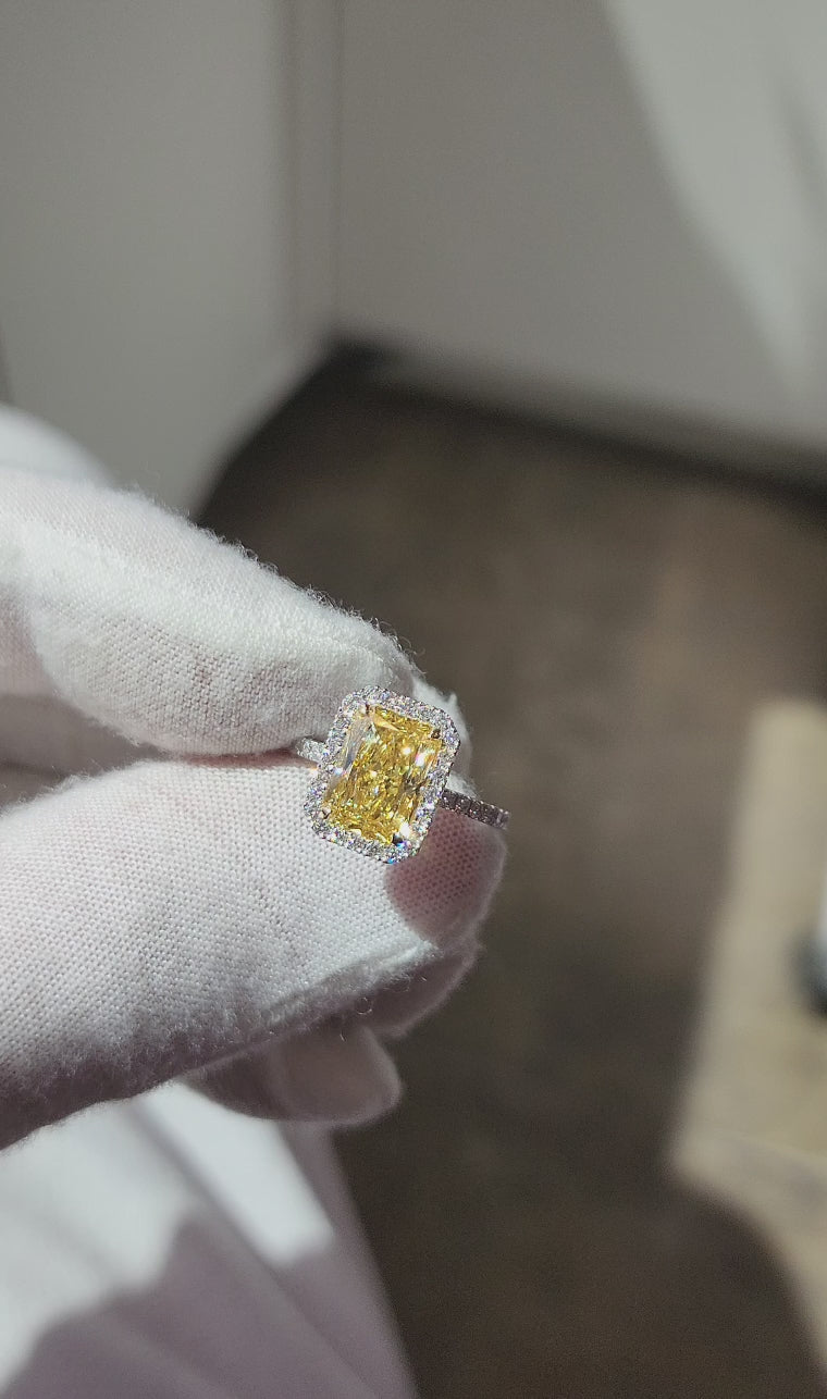 Fancy Radiant Royal Diamond Ring