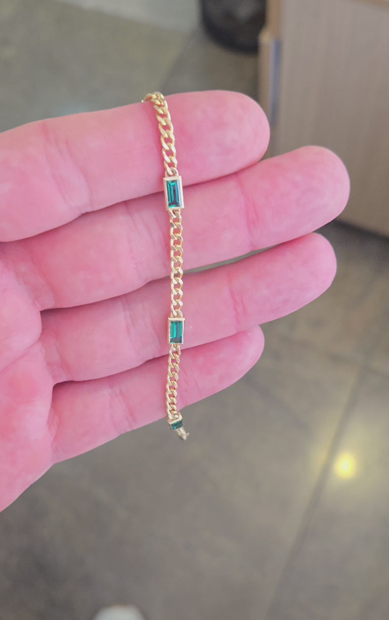 Emerald Baguette Bracelet