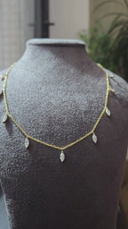 Marquise Diamond Station Necklace