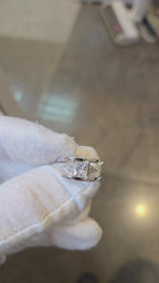 Princess-Cut Diamond Ring with Trillion