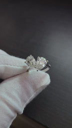 Twin Pear Diamond Ring