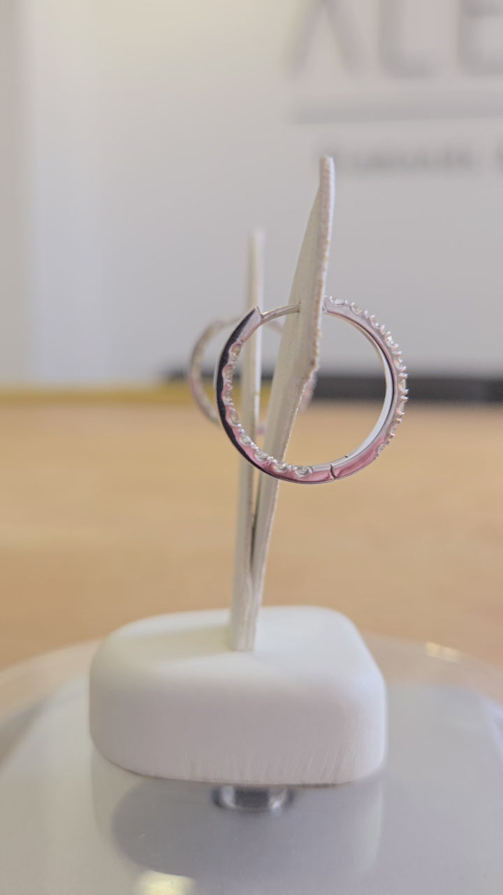 Classic Diamond Hoops Earrings