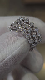 Triple Row Diamond Eternity Ring