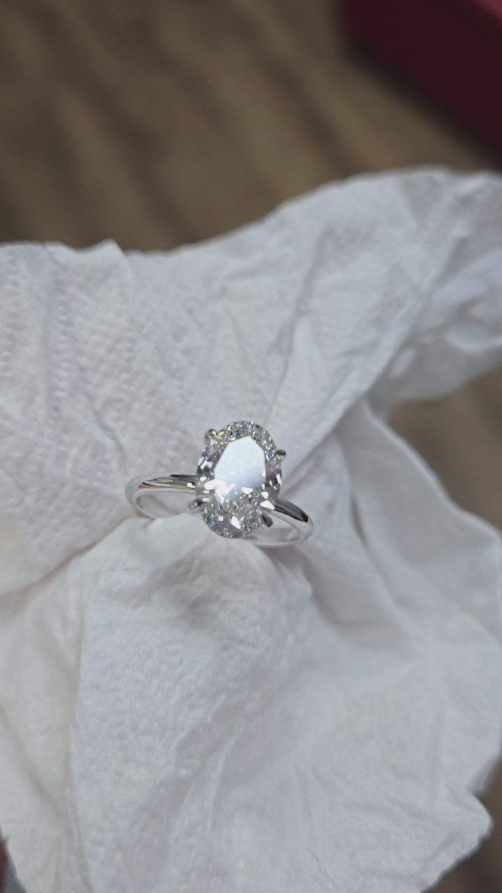 Oval Solitaire Ring