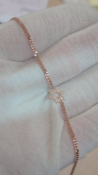Diamond Star of David Bracelet
