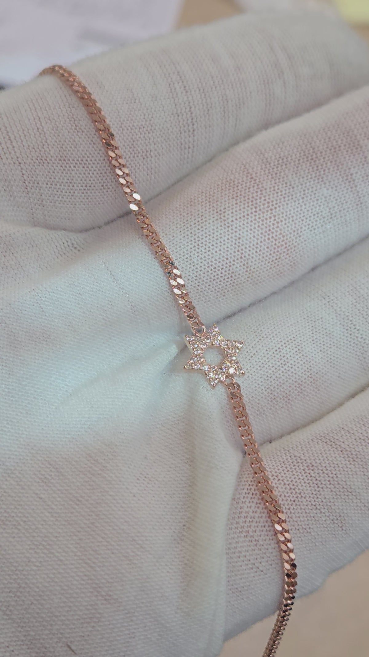 Diamond Star of David Bracelet
