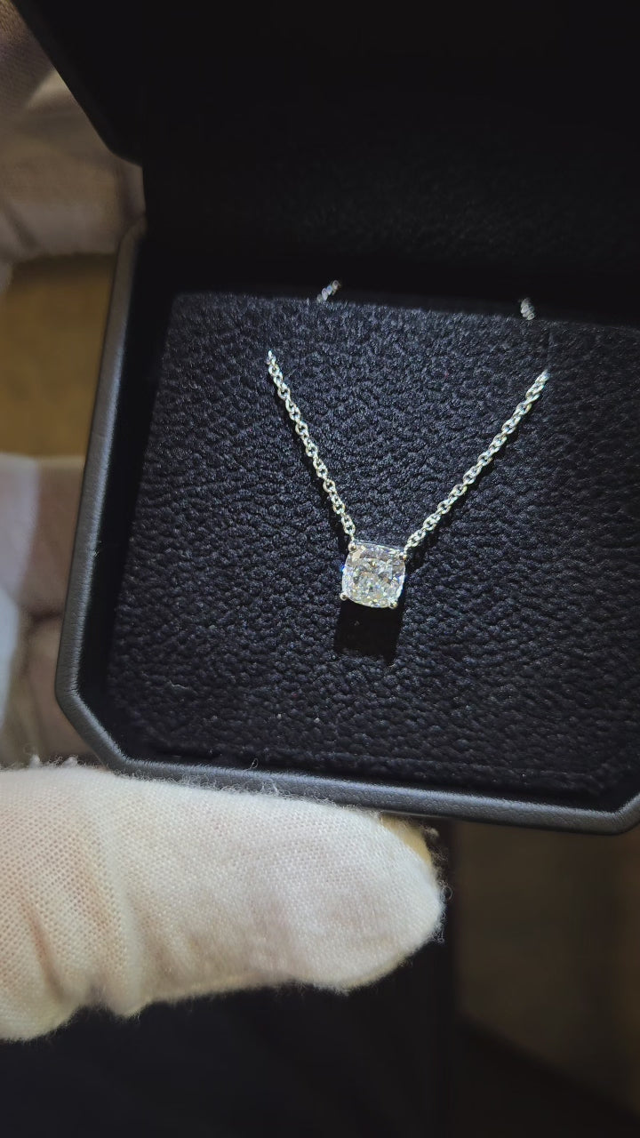 Cushion Solitaire Pendant